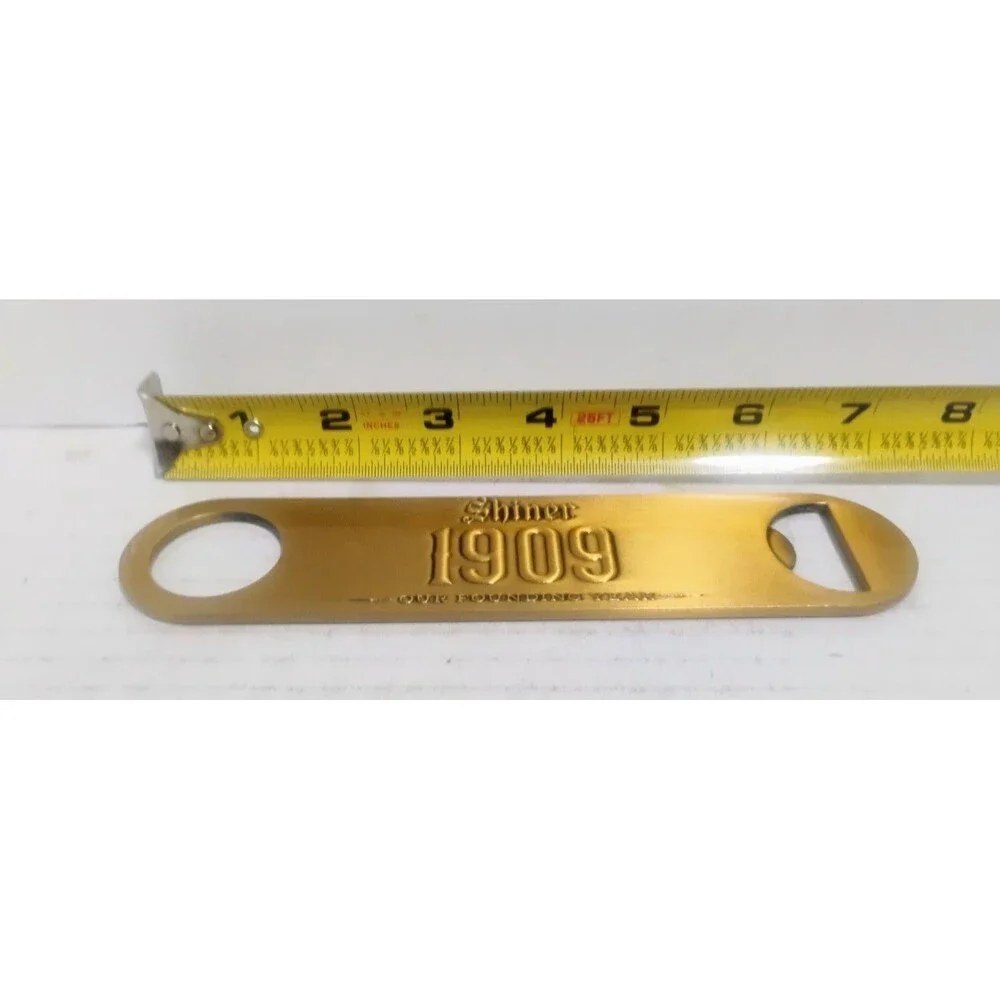 SHINER GOLD 1909 FOUNDING YEAR 7” METAL BOTTLE OPENER